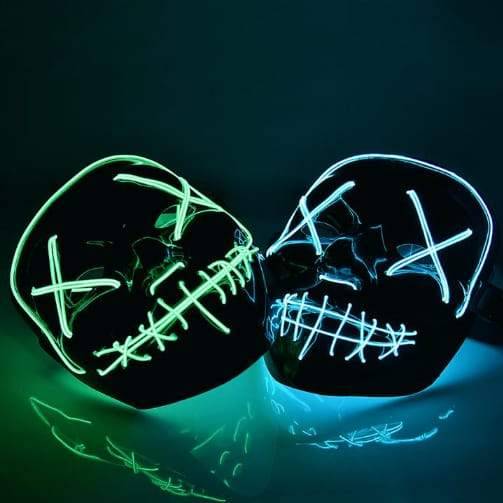 Purge Mask The Movie LED Light (Halloween) - blue