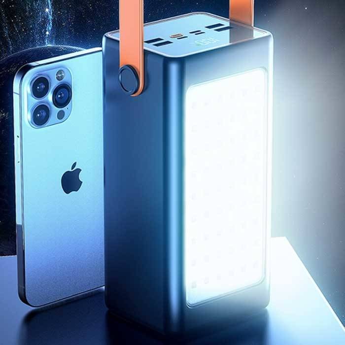 Portable Power Bank 100000mAh 5 Ports External Battery Charger with Lights