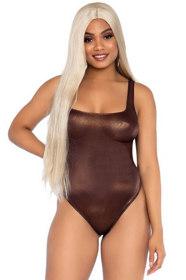 Bronze Shimmer Spandex Teddy