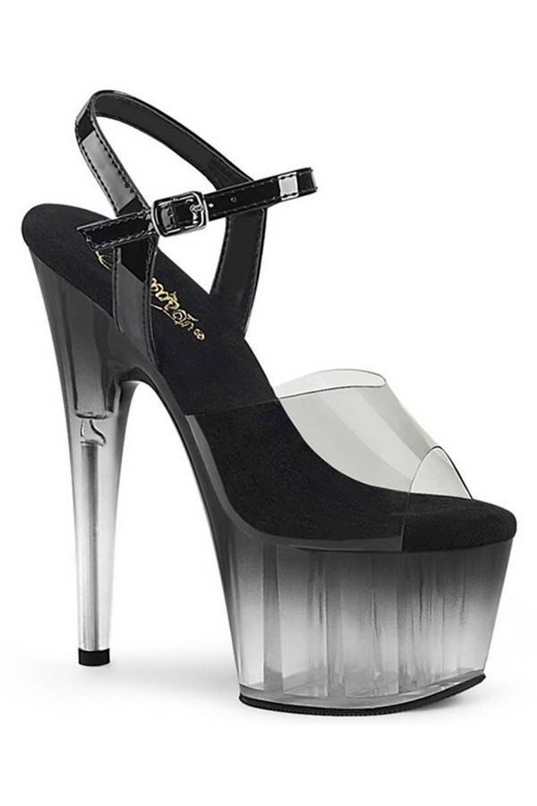 7" Heel Ombre Platform Ankle Strap Sandals