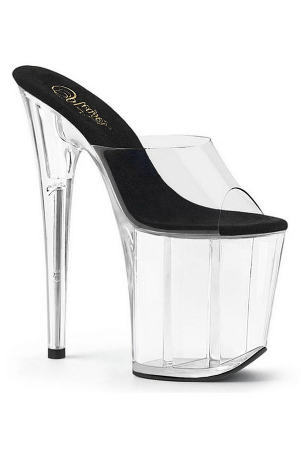 8" Heel Clear Platform Slides