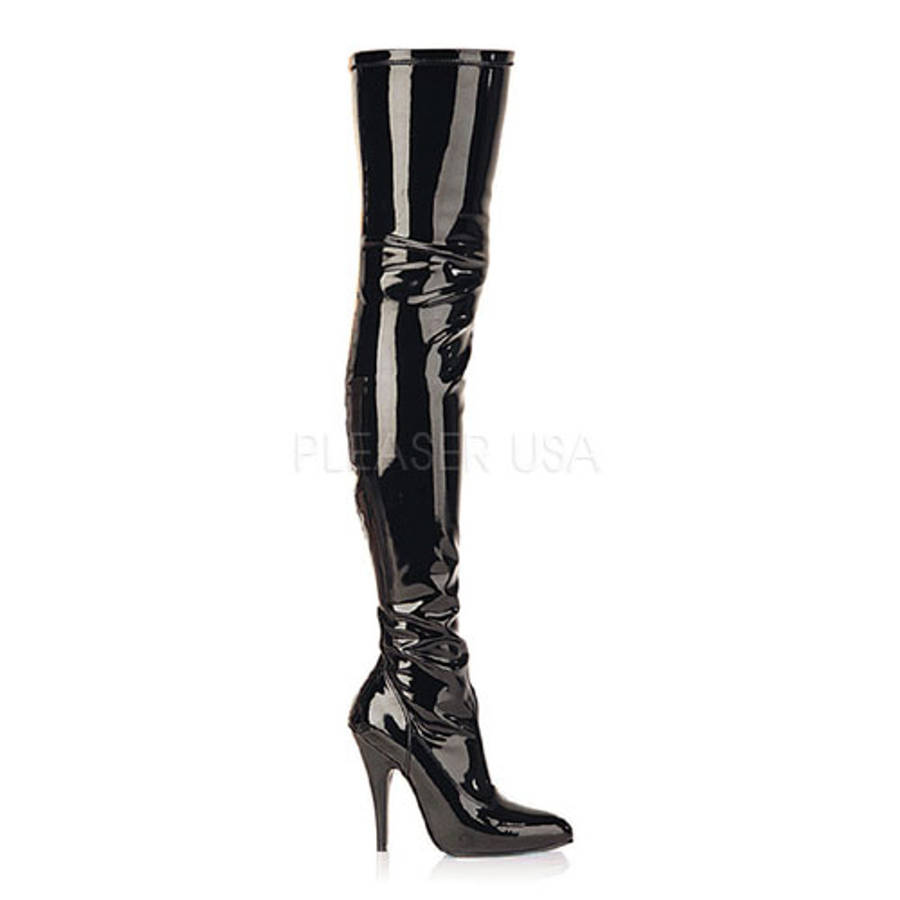 5" Heel Stretch Thigh High Boots