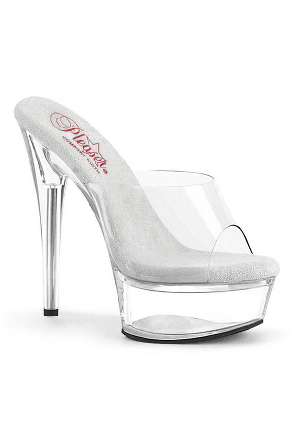 Clear 6" Heel & Platform Slide