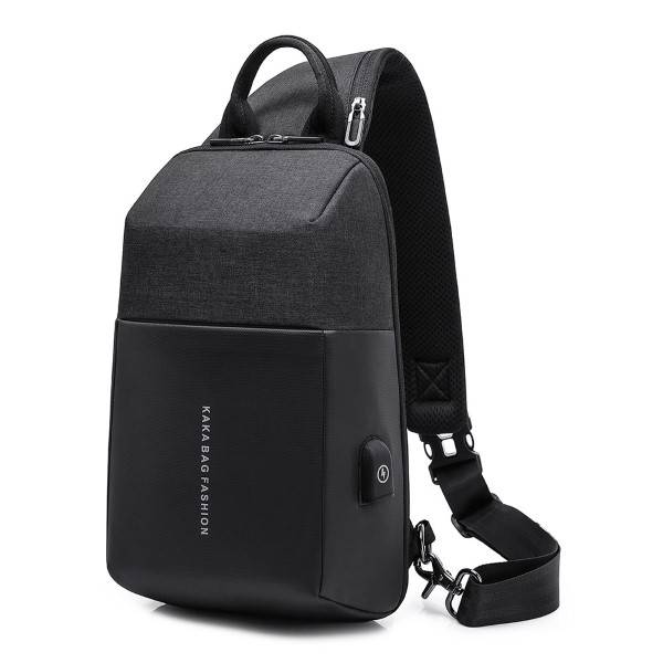 KAKA 851 SLING BAG, CROSSBODY SHOULDER BAGS WITH USB CHARGING PORT