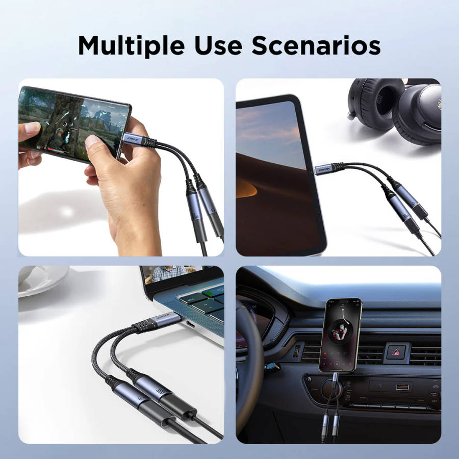 Joyroom SY-C03 - Audio Adapter Infographic 5 - Multiple use