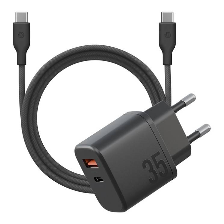 BAZIC GOPORT 35W Volex Charger Kit (USB + USB-C Ports) with USB-C Cable