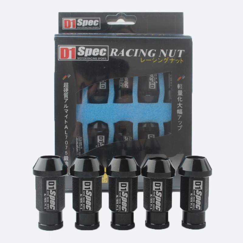 Generic D1 Spec Racing Nut - 20 Pcs - Black