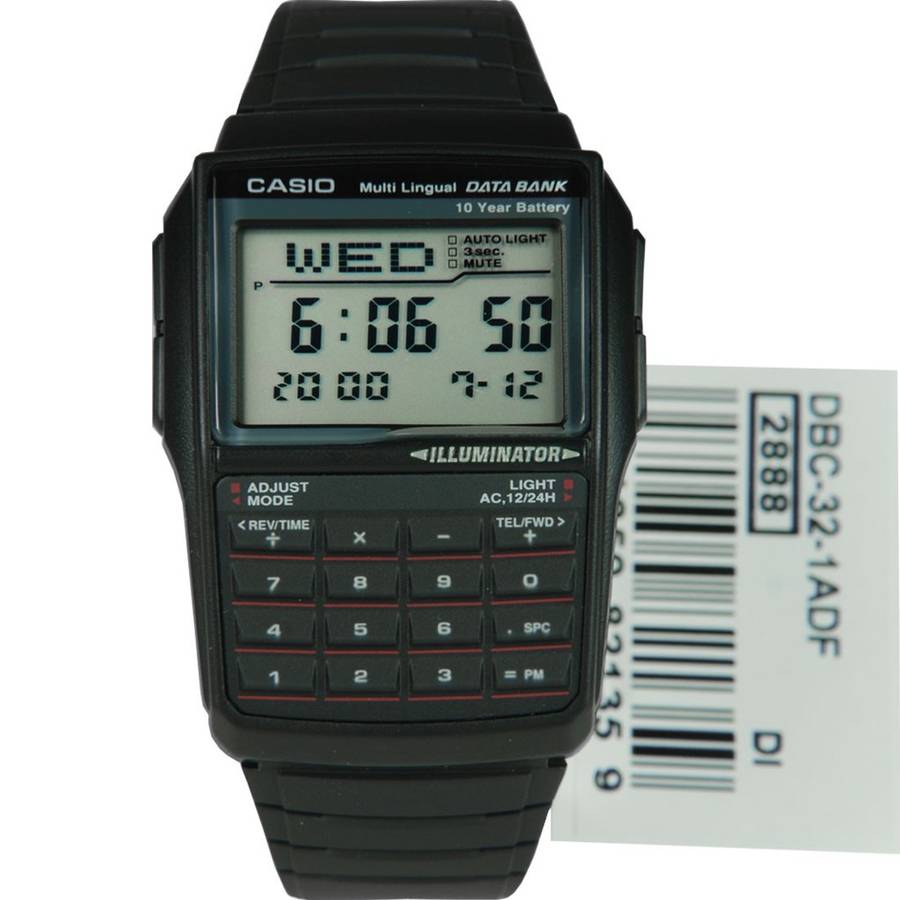 Casio Men`s DBC32-1A Data Bank Black Digital Watch
