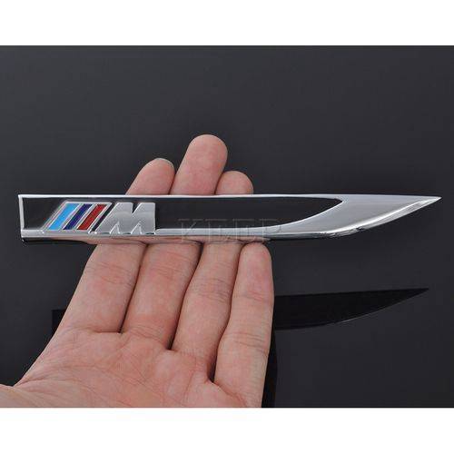 2 x BMW M Emblems Badge 3D Car Sticker Side Metal Knife Type Fender For Bmw