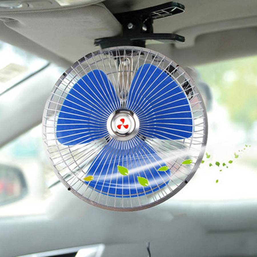12V Portable Oscillating Fan-Universal Sturdy Mounted On Vehicle With Clip