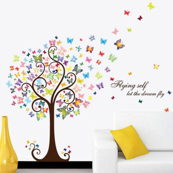 Multi- Colour Butterfly Botanical Decor/ Wall Art - Code HM92007