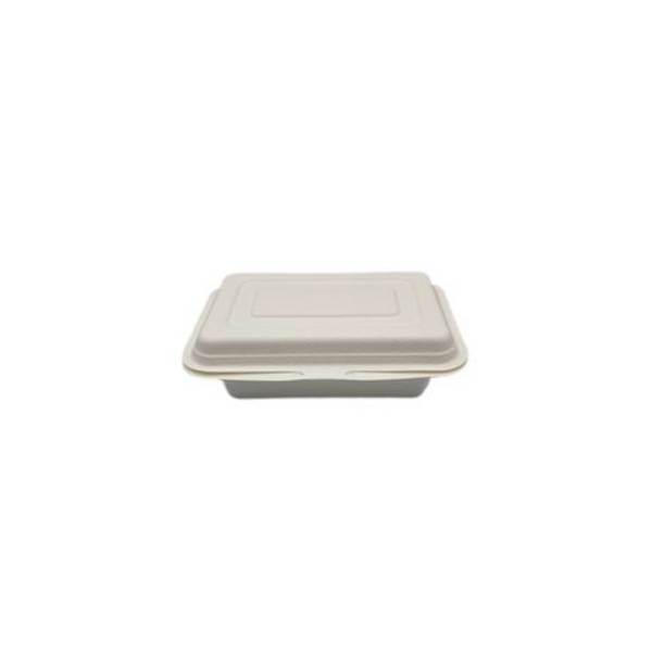 450ml Single Compartment Sugarcane Clamshell - Pack of 50