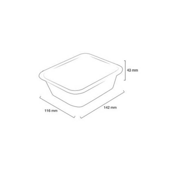 Foil Container and White Paper Lid Combo 465ml Small - Pack of 50