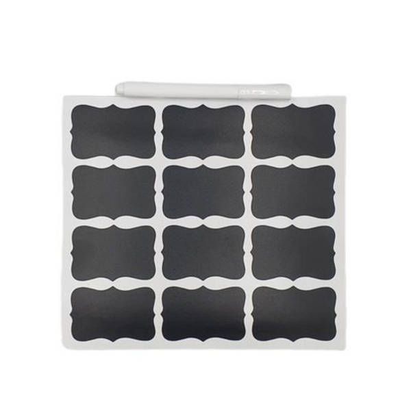 48 Chalk Sticker Labels With White Pen