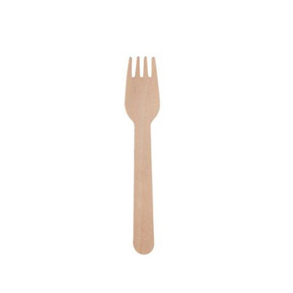 Wooden Fork 16cm, Eco-Friendly Disposable Forks-Pack of 100 Forks