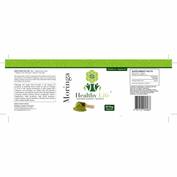 Healthy Life - Moringa Capsules - 60's