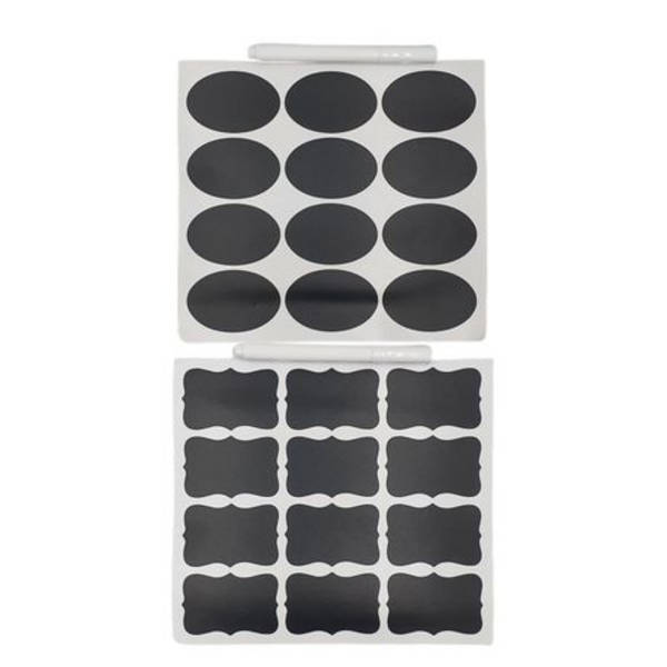 48 Chalk Sticker Labels With White Pen