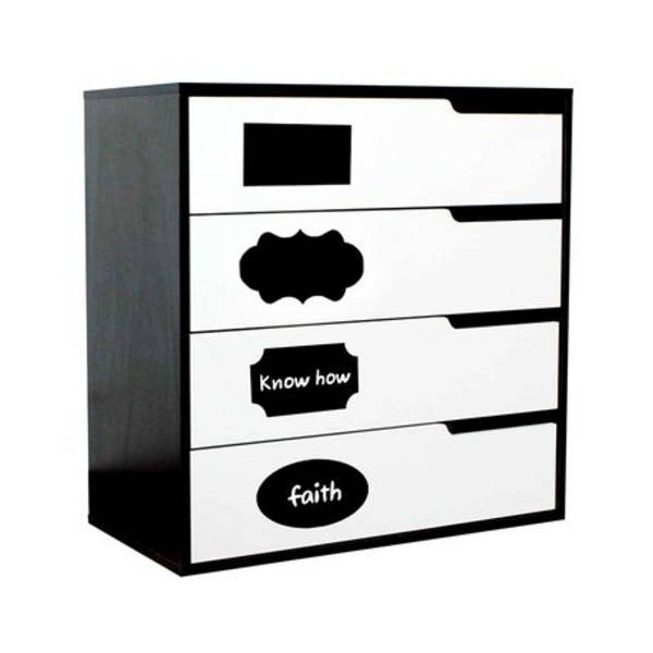 48 Chalk Sticker Labels With White Pen- 5.5cm x 3.5cm