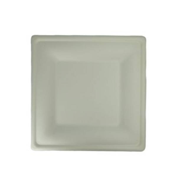 Healthy Life - Sugarcane Sqaure Plate Eco-Friendly - 16cm - Pack of 50