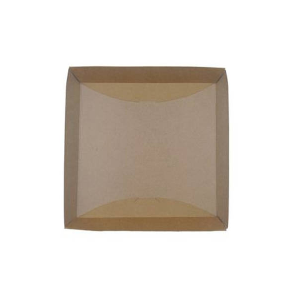 Kraft Square Disposable Plates - 21cm - 25 Pack