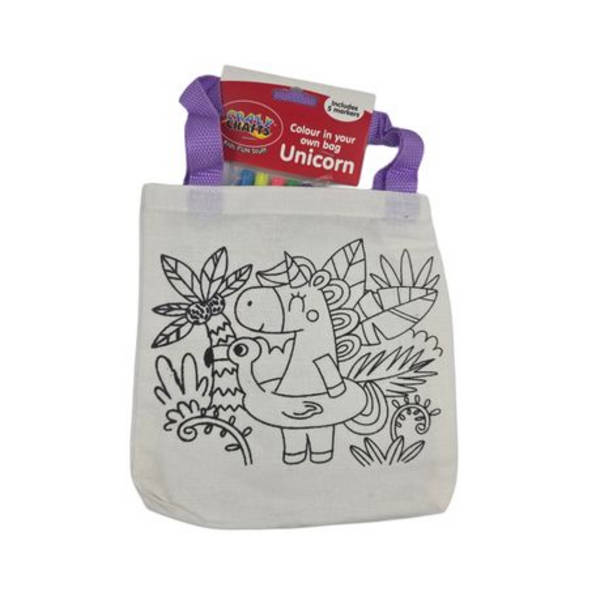 Kids Color-in Craft Bag - Unicorn