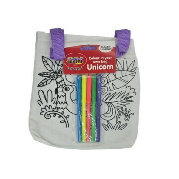 Kids Color-in Craft Bag - Unicorn