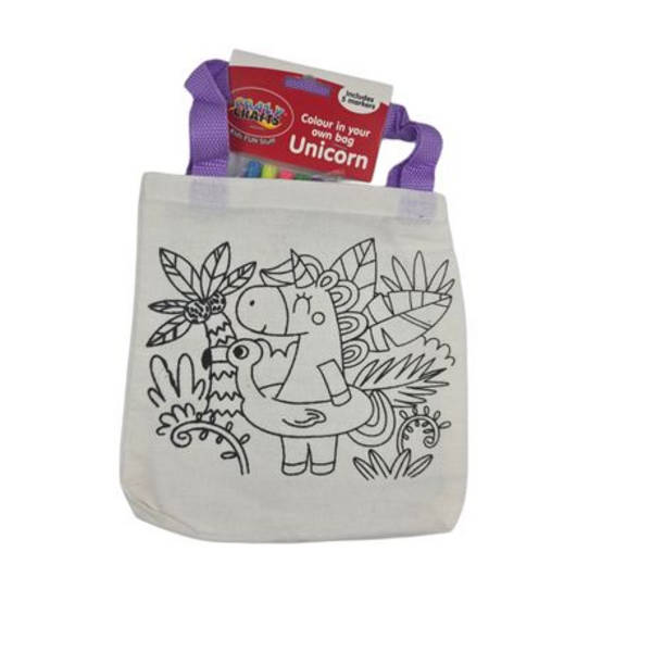Kids Color-in Craft Bag - Unicorn