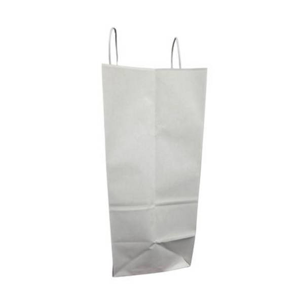 White Gusseted Bag with Paper Twist Handles 115g- Pack of 50