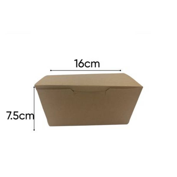 Kraft Taco Boxes - 16cm - Disposable Takeaway Food Containers - 25 Pack