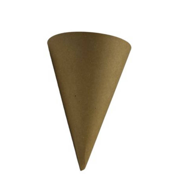 Kraft Medium Disposable Chips Cones - Snacks & Fast Food - 50 Pack