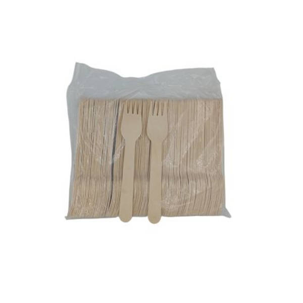 Wooden Fork 16cm, Eco-Friendly Disposable Forks-Pack of 100 Forks
