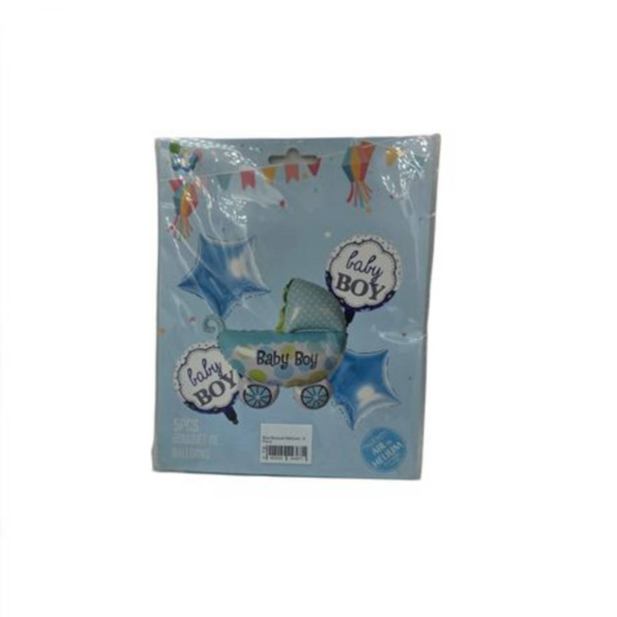 Blue Baby Shower Balloon Bouquet- 5 Pieces