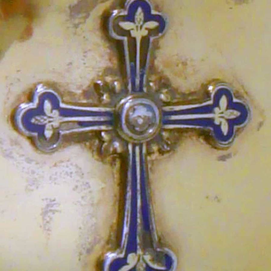 Hallmarked Gilded Silver Chalice with Enamel in the Cross