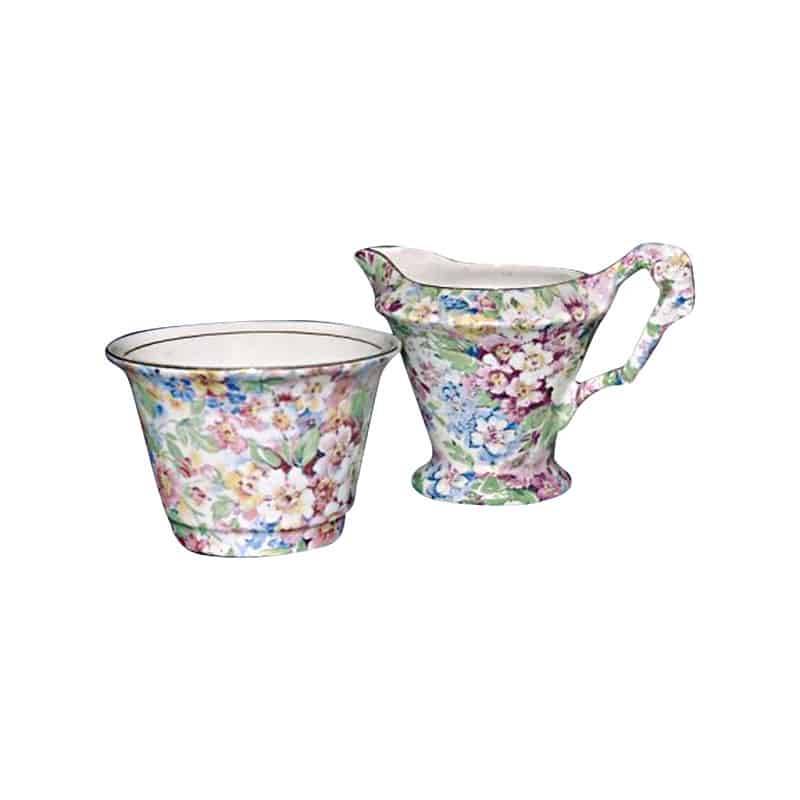 James Kent Apple Blossom Milk and Sugar Bowl