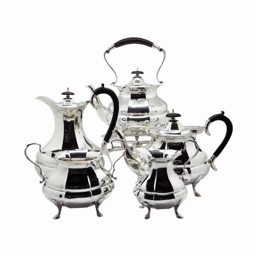Hallmarked Silver 5 Piece Tea Set Sheffield 1946