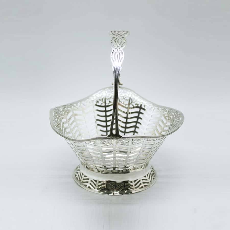 Hallmarked Silver Swing Handled Basket London 1903