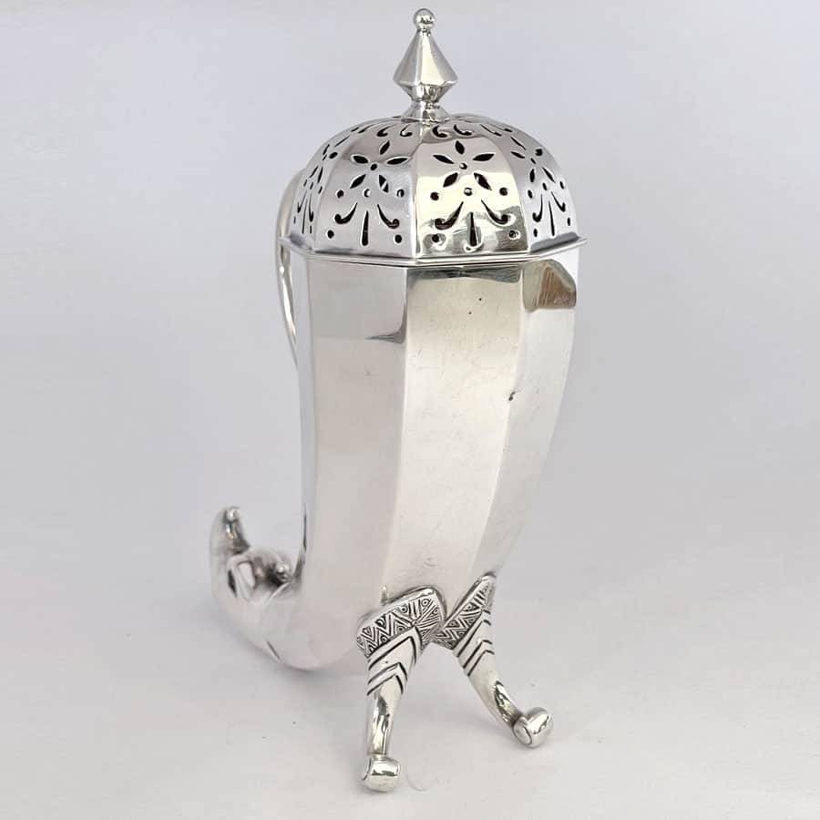 Silver Sugar Castor Birmingham 1904 Dolphin Detail
