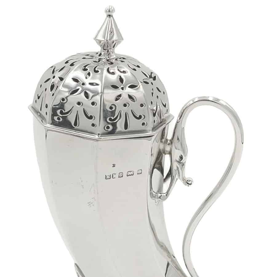 Silver Sugar Castor Birmingham 1904 Dolphin Detail