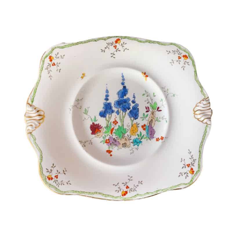 Tuscan China Blue Bell Large Cake Plate