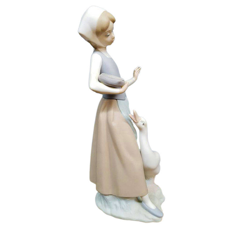 Lladro Girl Feeding Duck 1052