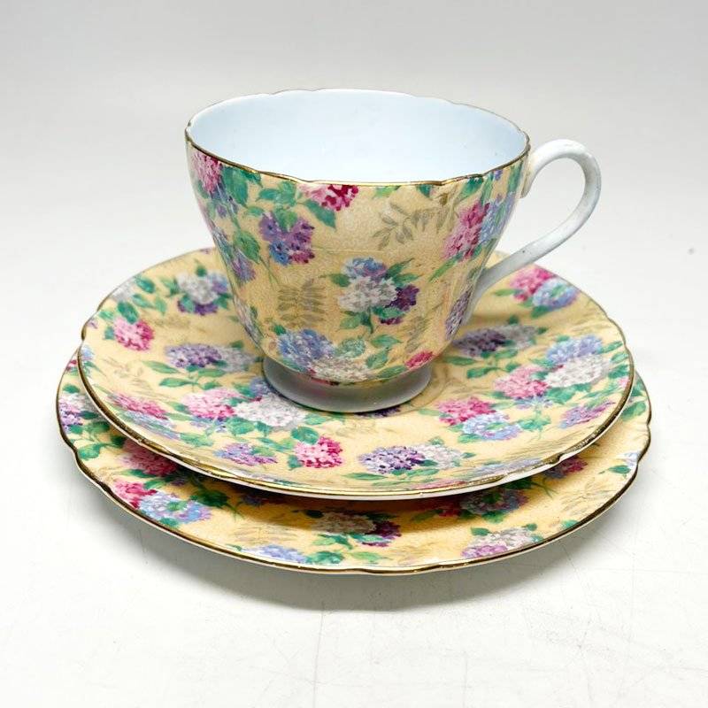Shelley Summer Glory Chintz Tea Trio
