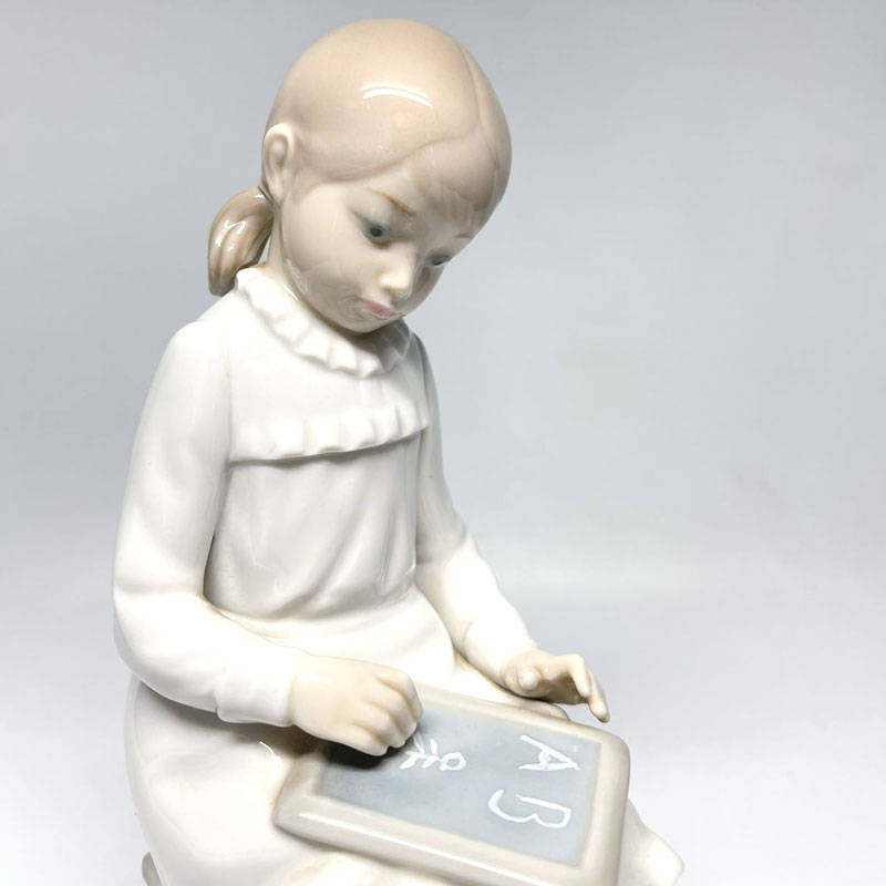 Nao By Lladro Girl Writing On Blackboard