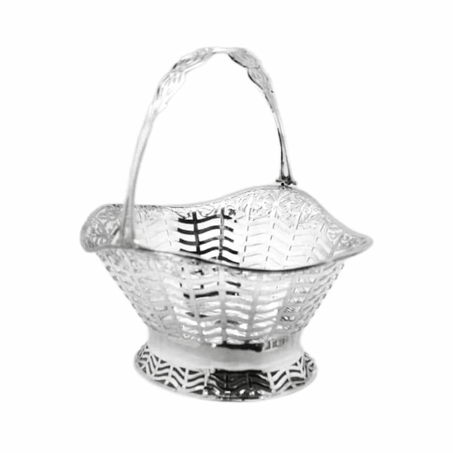 Hallmarked Silver Swing Handled Basket London 1903