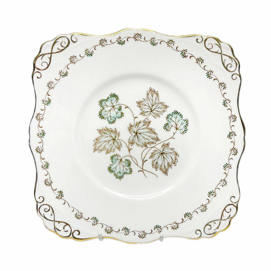 Tuscan Tea Cake Plate D1047 Maple Leaves