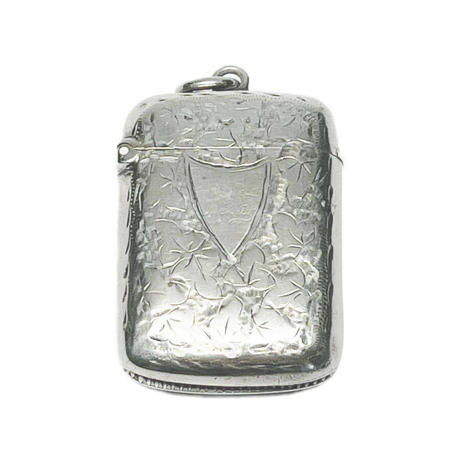 Hallmarked Silver Vesta Case Birmingham 1896