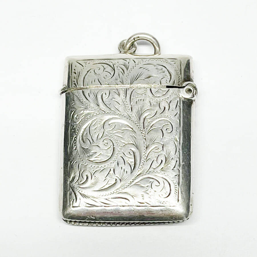 Hallmarked Silver Vesta Case Birmingham 1897