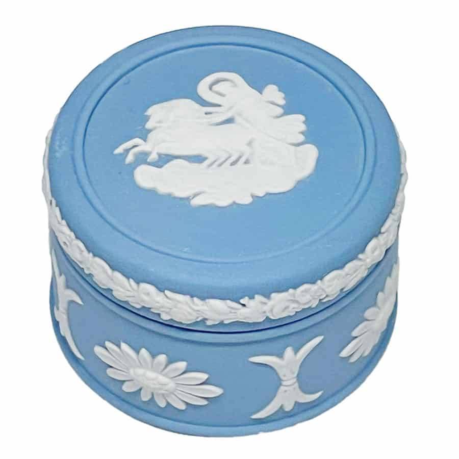 Wedgwood Blue Jasperware Helios Pill Box