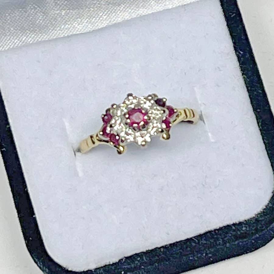 Ruby And Diamond 18ct Gold Edwardian Ring