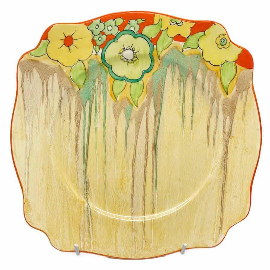 Clarice Cliff Bizarre Plate Jonquil Pattern Leda Shape