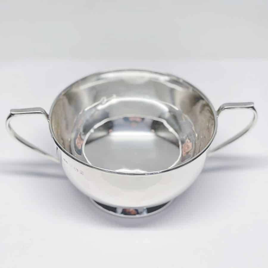 Hallmarked Silver Double Handled Porringer Birmingham 1929